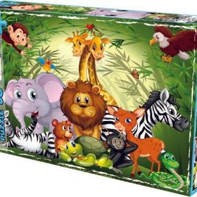 Laço Kids Gülen Hayvanlar 50 Parça Kutu Puzzle