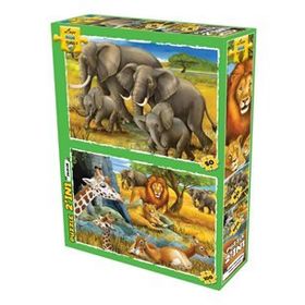 Laço Kids Neşeli Hayvanlar 50-100 Parça 2in1 Puzzle