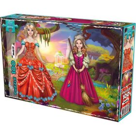 Laço Kids Prenses ve Kül Kedisi 100 Parça Kutu Puzzle
