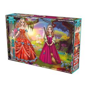 Laço Kids Prenses ve Kül Kedisi 100 Parça Kutu Puzzle