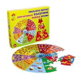 Laço LC019 Kids Eşleştirme Oyunu Şirin Hayvanlar Puzzle