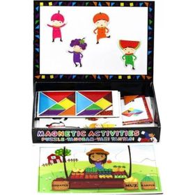 Laço LC7163 Manyetik Aktiviteler Tangram Puzzle Yazı Tahtası