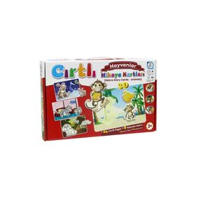 Laço LC7205 Kids Cırtlı Hikaye Kartları Hayvanlar Puzzle