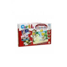 Laço LC7205 Kids Cırtlı Hikaye Kartları Hayvanlar Puzzle