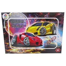 Laço LCFRM007 Turbo Cars 24 Parça Puzzle