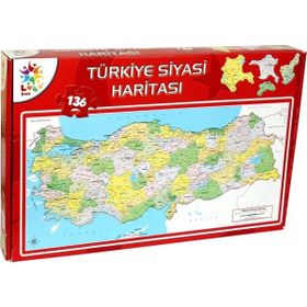 Laço LCSH002 Siyasi Harita 123 Parça Puzzle
