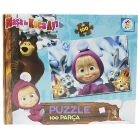 Laço Maşa İle Koca Ayı Boyamalı Puzzle