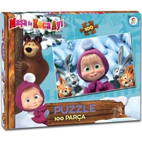 Laço Masha Maşa Koca Ayı 100 Parça Çocuk Puzzle