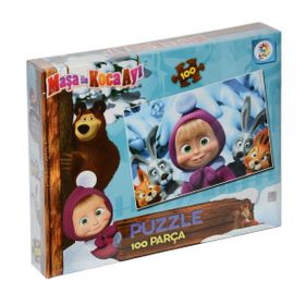 Laço Masha Maşa Koca Ayı 100 Parça Çocuk Puzzle