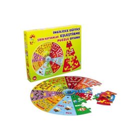 Laço Şirin Hayvanlar Ingilizce Eğitici Puzzle
