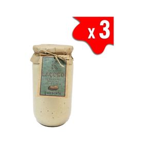 Laçoko 1 kg Doğal Az Kavrulmuş Çiğ Parçacıklı Extra Crunchy Fıstık Ezmesi (2 adet)