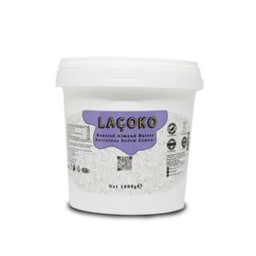 Laçoko 1 kg Şekersiz Katkısız Glutensiz Vegan Doğal Badem Ezmesi