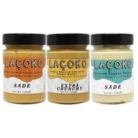 Laçoko 320 gr Çifte Kavrulmuş Parçacıklı Fıstık ve Az Kavrulmuş Fıstık Ezmesi