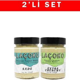 Laçoko 320 gr Deneme Serisi Az Kavrulmuş Fıstık ve Az Kavrulmuş Parçacıklı Fıstık Ezmesi