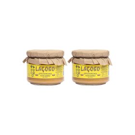 Laçoko 550 gr Şekersiz Katkısız Glutensiz Vegan Doğal Çifte Kavrulmuş Yer Fıstığı Ezmesi