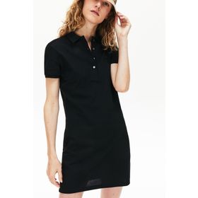 Lacoste EF5473 Siyah Polo Yaka Kadın Elbise