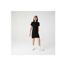 Lacoste EF5473 Siyah Polo Yaka Kadın Elbise