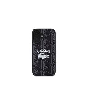 Lacoste iPhone 16 Mono Vintage Logo Magsafe Siyah Uyumlu Telefon Kılıfı
