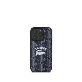 Lacoste iPhone 16 Pro Max Mono Vintage Logo Magsafe Lacivert Uyumlu Telefon Kılıfı