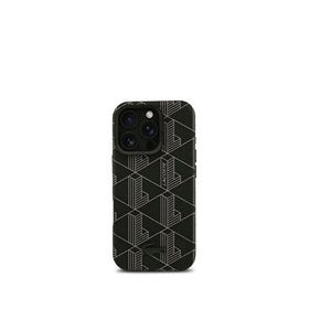 Lacoste iPhone 16 Pro Max Standlı PU Deri Monogram Magsafe Siyah Uyumlu Telefon Kılıfı