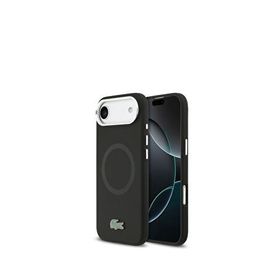 Lacoste iPhone 17 Air İkonik Logolu Metal Kamera Çerçeveli Magsafe Siyah Uyumlu Telefon Kılıfı
