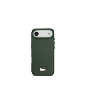 Lacoste iPhone 17 Air Metal Logolu PU Deri Tasarımlı Magsafe Yeşil Uyumlu Telefon Kılıfı