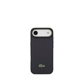 Lacoste iPhone 17 Air Pike Desenli Metal Logolu Kartlıklı Magsafe Lacivert Uyumlu Telefon Kılıfı