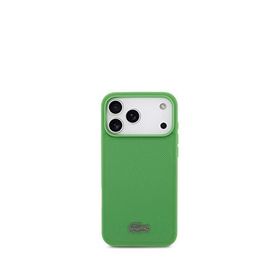 Lacoste iPhone 17 Pro Max Pike Desenli Metal Logolu Kartlıklı Magsafe Yeşil Uyumlu Telefon Kılıfı