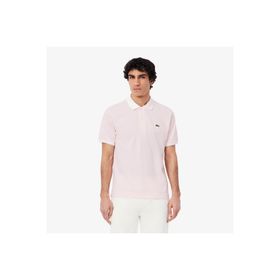 Lacoste L.12.12 Classic Fit Çizgili Pembe Polo Erkek T-shirt