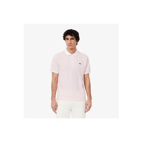 Lacoste L.12.12 Classic Fit Çizgili Pembe Polo Erkek T-shirt