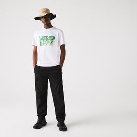 Lacoste Regular Fit Beyaz Erkek Yaka Baskılı T-Shirt