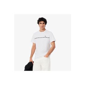 Lacoste Regular Fit Beyaz Erkek Yaka Baskılı T-Shirt