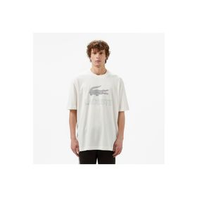 Lacoste Regular Fit Beyaz Erkek Yaka Baskılı T-Shirt