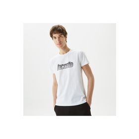 Lacoste Regular Fit Beyaz Erkek Yaka Baskılı T-Shirt