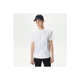 Lacoste Regular Fit Beyaz Erkek Yaka Baskılı T-Shirt