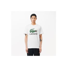 Lacoste Regular Fit Beyaz Erkek Yaka Baskılı T-Shirt