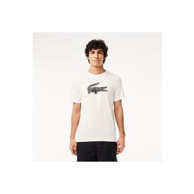 Lacoste Regular Fit Beyaz Erkek Yaka Baskılı T-Shirt