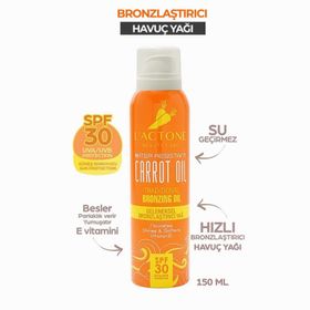 Lactone Geleneksel SPF 30 150 ml Bronzlaştırıcı Havuç Yağı