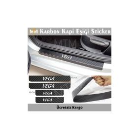 Lada Vega 4 Adet Karbon Kapı Eşiği Sticker