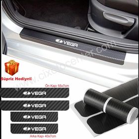Lada Vega 4 Adet Karbon Kapı Eşiği Sticker