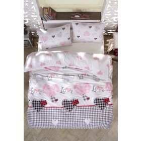 Lady Moda 153-99-001864 Love Çift Kişilik Nevresim Seti