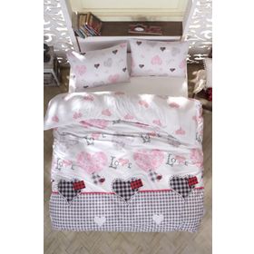 Lady Moda 153-99-001864 Love Çift Kişilik Nevresim Seti