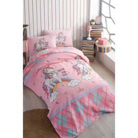 Lady Moda Unicorn Pembe Tek Kişilik Pike
