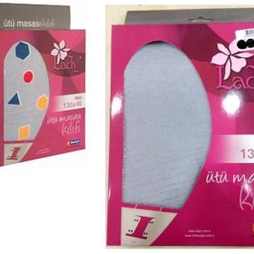 Lady Saraylı Keçeli Isıya Dayanıklı 130x46 cm Ütü Masası Kılıfı Örtüsü Bezi