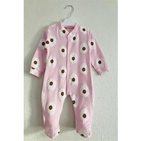 Ladybirds PPTYKHV Kız Bebek Papatya Desenli Uzun Kollu Patikli Tulum
