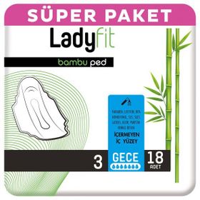 Ladyfit 18x2 36 Adet Bambu Gece Ped