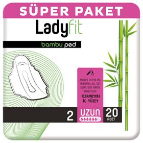 Ladyfit 20x5 100 Adet Bambu Uzun Ped