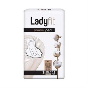 Ladyfit Gece 18'li Pamuk Ped