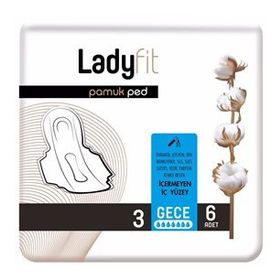Ladyfit Gece 6 Adet Pamuk Ped