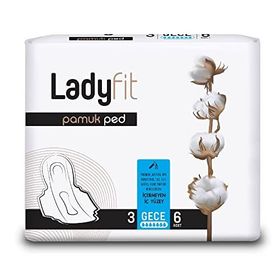 Ladyfit Gece 6 Adet Pamuk Ped